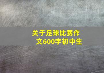 关于足球比赛作文600字初中生