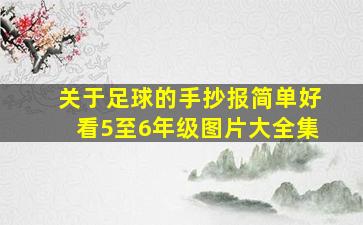 关于足球的手抄报简单好看5至6年级图片大全集