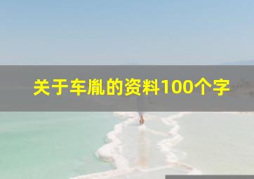 关于车胤的资料100个字