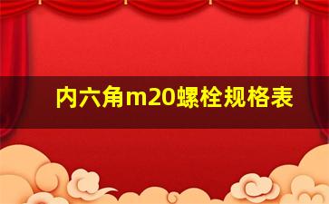 内六角m20螺栓规格表