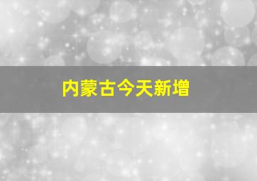 内蒙古今天新增