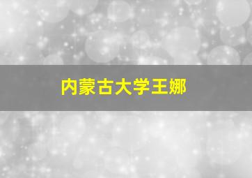 内蒙古大学王娜