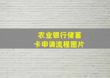 农业银行储蓄卡申请流程图片