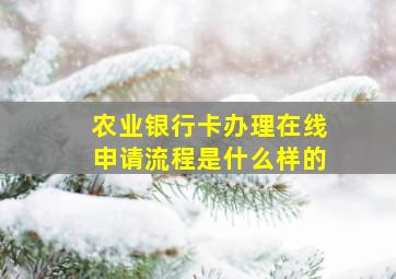 农业银行卡办理在线申请流程是什么样的