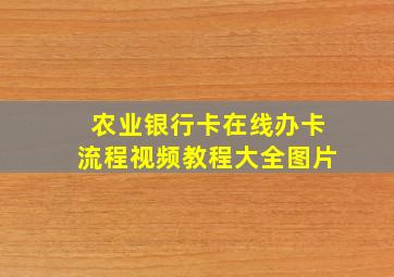 农业银行卡在线办卡流程视频教程大全图片