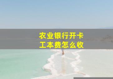 农业银行开卡工本费怎么收