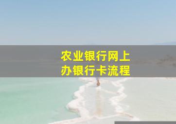 农业银行网上办银行卡流程