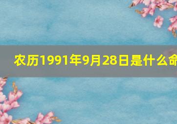 农历1991年9月28日是什么命