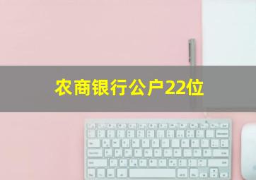 农商银行公户22位