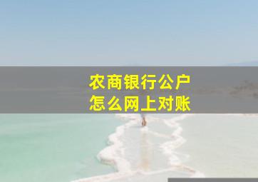 农商银行公户怎么网上对账