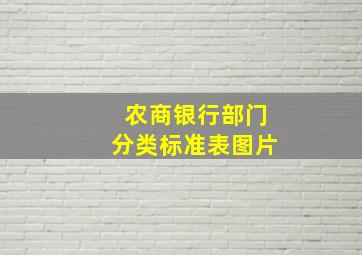 农商银行部门分类标准表图片