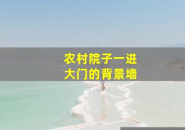 农村院子一进大门的背景墙