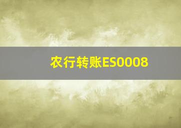 农行转账ES0008