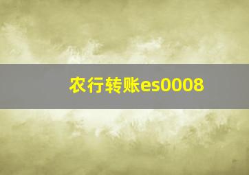 农行转账es0008