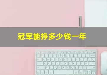 冠军能挣多少钱一年