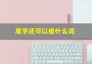 准字还可以组什么词