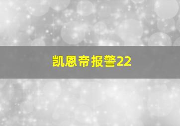 凯恩帝报警22