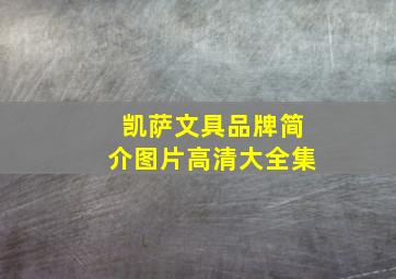 凯萨文具品牌简介图片高清大全集