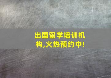 出国留学培训机构,火热预约中!