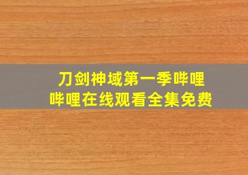 刀剑神域第一季哔哩哔哩在线观看全集免费