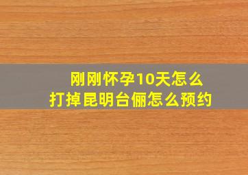 刚刚怀孕10天怎么打掉昆明台俪怎么预约