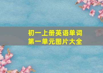 初一上册英语单词第一单元图片大全