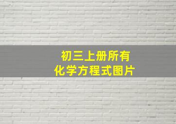 初三上册所有化学方程式图片