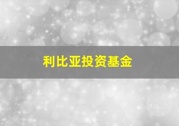 利比亚投资基金