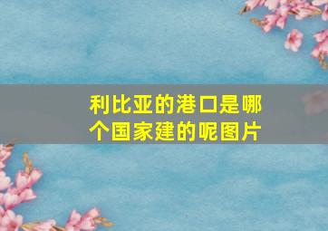 利比亚的港口是哪个国家建的呢图片