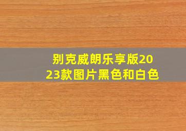 别克威朗乐享版2023款图片黑色和白色