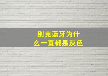 别克蓝牙为什么一直都是灰色