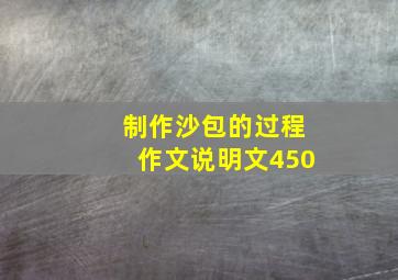 制作沙包的过程作文说明文450