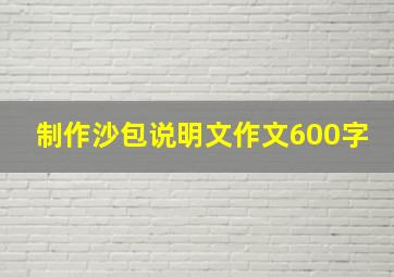 制作沙包说明文作文600字