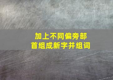 加上不同偏旁部首组成新字并组词