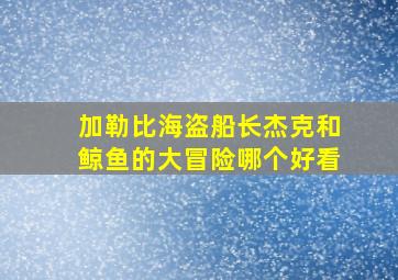 加勒比海盗船长杰克和鲸鱼的大冒险哪个好看