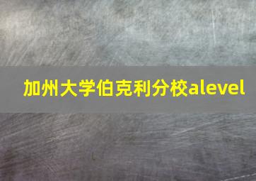 加州大学伯克利分校alevel