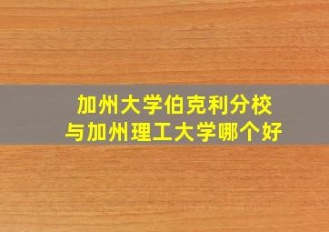 加州大学伯克利分校与加州理工大学哪个好