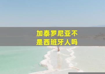 加泰罗尼亚不是西班牙人吗