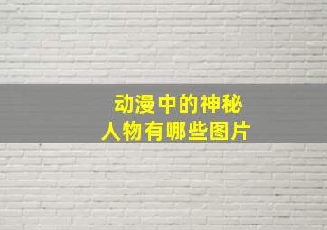 动漫中的神秘人物有哪些图片