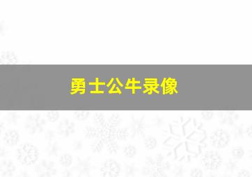 勇士公牛录像