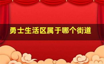 勇士生活区属于哪个街道