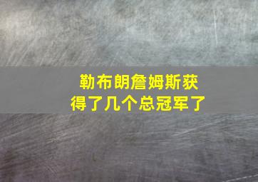 勒布朗詹姆斯获得了几个总冠军了