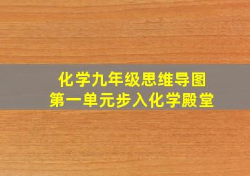 化学九年级思维导图第一单元步入化学殿堂