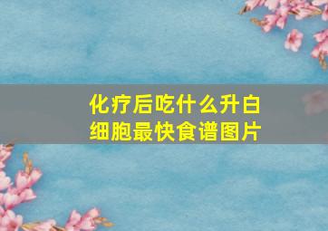 化疗后吃什么升白细胞最快食谱图片