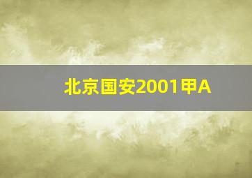 北京国安2001甲A