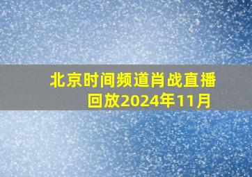 北京时间频道肖战直播回放2024年11月