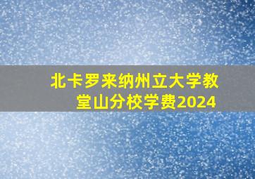 北卡罗来纳州立大学教堂山分校学费2024