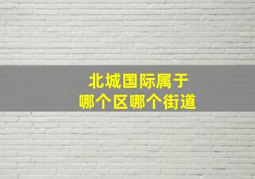 北城国际属于哪个区哪个街道