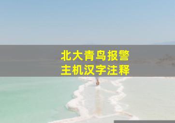 北大青鸟报警主机汉字注释