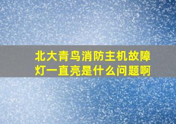 北大青鸟消防主机故障灯一直亮是什么问题啊